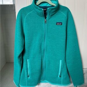 Patagonia Girls Teal “Better Sweater” Jacket, size Lg -12